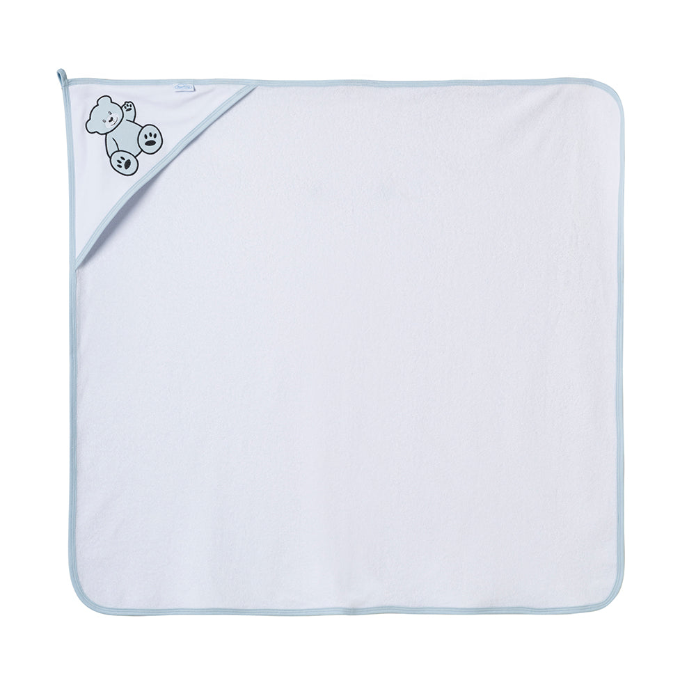 13-teiliges Baby Geschenkset für die Erstausstattung bestehend aus Mütze, Fäustlinge, Füßlinge, Lätzchen, Spucktuch, Strampler, Strampler ärmellos, Cardigan, Body langärmlig, Body kurzärmlig, Kaputzenbadetuch, Waschhandschuh, Decke mit Schlaufe.  100% Bio-Baumwolle OEKO-TEX STANDARD 100. Premiumqualität. Für Jungs
