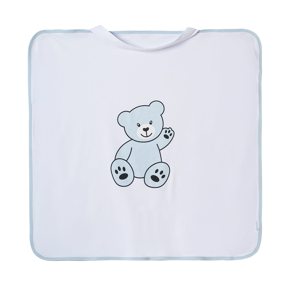 13-teiliges Baby Geschenkset für die Erstausstattung bestehend aus Mütze, Fäustlinge, Füßlinge, Lätzchen, Spucktuch, Strampler, Strampler ärmellos, Cardigan, Body langärmlig, Body kurzärmlig, Kaputzenbadetuch, Waschhandschuh, Decke mit Schlaufe.  100% Bio-Baumwolle OEKO-TEX STANDARD 100. Premiumqualität. Für Jungs