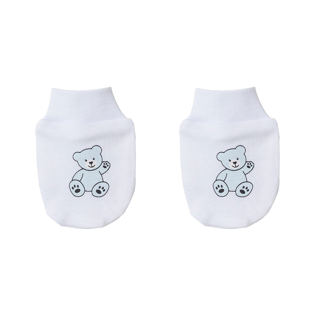 13-teiliges Baby Geschenkset für die Erstausstattung bestehend aus Mütze, Fäustlinge, Füßlinge, Lätzchen, Spucktuch, Strampler, Strampler ärmellos, Cardigan, Body langärmlig, Body kurzärmlig, Kaputzenbadetuch, Waschhandschuh, Decke mit Schlaufe.  100% Bio-Baumwolle OEKO-TEX STANDARD 100. Premiumqualität. Für Jungs